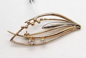 Брошь с фианитом 