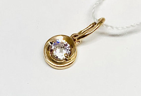 Золотая подвеска с фианитом