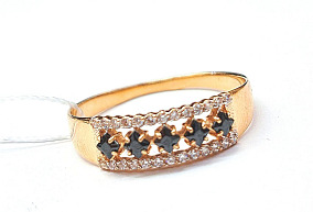 Золотое кольцо с фианитами 20р