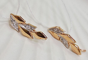 Серьги с фианитами 
