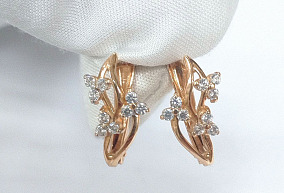  Серьги с синтетическим камнем