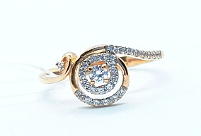  Золотое кольцо, размер 17,5