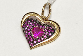 Золотая подвеса с фианитами