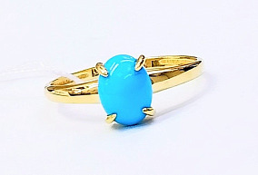 Золотое кольцо с бирюзой