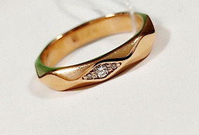 Золотое кольцо с бриллиантами  16,5 р-р