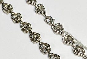 Золотое колье с бриллиантами 47 р-р