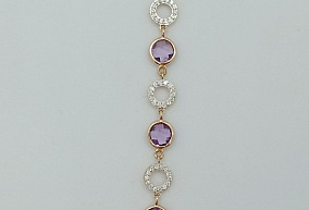 Браслет с синтетическим камнем 