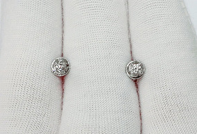 Злотые серьги с фианитом