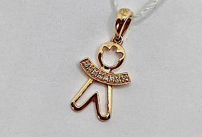 Золотая подвеска  с бриллиантами