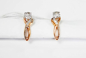 Золоты серьги с бриллиантами Золоты серьги с бриллиантами