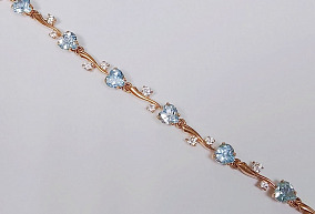 Браслет с синтетическим камнем 