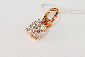 Золотая подвеска с бриллиантами
