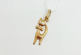 Золотая подаеска с Фианитом