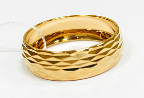 Злотое обручальное кольцо 18 р-р