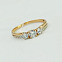 Золотое кольцо с фианитами 18,5 р-р