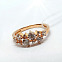 Золотое кольцо с фианитами 16,5 размера