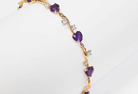 Браслет с фианитами 17,5 р-р Браслет с фианитами 17,5 р-р