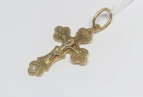 Золотая подвеска с фианитом