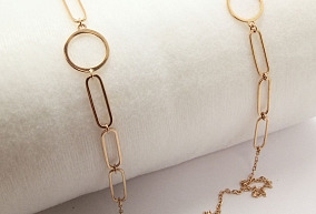 Золотое колье р-р 70