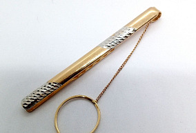 Золотой зажим для галстука 