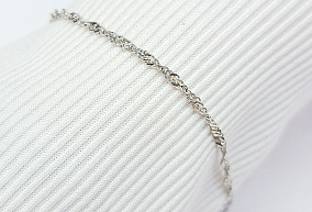 Браслет белое золото 18 р-р