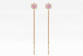 Золотые серьги с фианитами